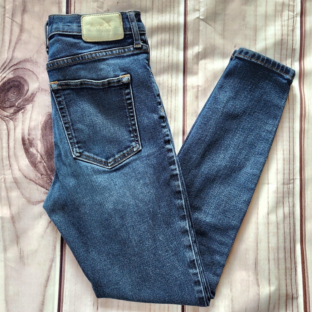 Everlane "The High Rise Skinny Jean" Medium Blue | Women's Size 27 Regular - Picture 2 of 10